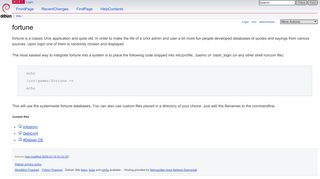 
                            13. fortune - Debian Wiki