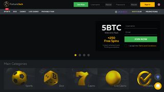 
                            5. FortuneJack: Bitcoin Casino – N1 Bitcoin Gambling & Betting Site