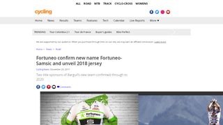 
                            12. Fortuneo confirm new name Fortuneo-Samsic and unveil 2018 ...