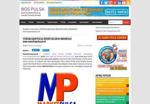 
                            12. [FORUM AGEN PULSA SERVER SELURUH INDONESIA] www.maestropulsa.co.id ...