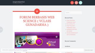 
                            11. FORUM BERBASIS WEB SCIENCE ( VCLASS GUNADARMA ...