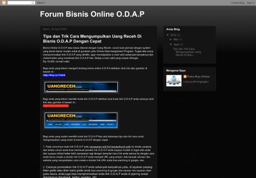 
                            6. Forum Bisnis Online O.D.A.P: Tips dan Trik Cara Mengumpulkan Uang ...