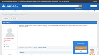 
                            4. Forum - Can't Log In....? - Delcampe