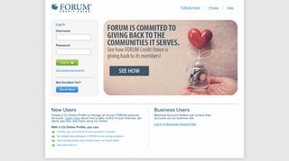 
                            10. FORUM Credit Union - Log In