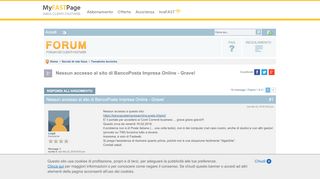 
                            8. Forum di MyFASTPage • Nessun accesso al sito di BancoPosta Impresa ...