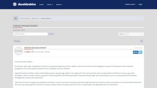 
                            6. Forum Enhancement - Darahkubiru