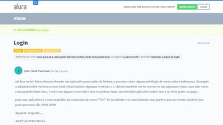 
                            4. Fórum - Login | Alura - Cursos online de tecnologia