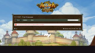 
                            1. Forum Login queue - Technical Issues - Allods Online Forum