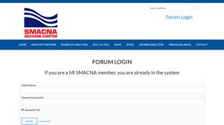 
                            6. Forum Login - SMACNA