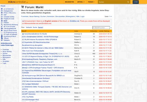 
                            13. Forum: Markt - Mikrocontroller.net
