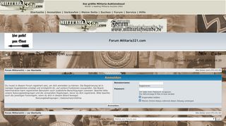 
                            6. Forum Militaria321.com - Persönlicher Bereich - Anmelden