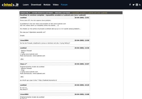 
                            11. Forum mpossibile accedere a Ludonet.com [era: Ludonet] | Archivio ...