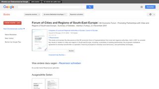 
                            6. Forum of Cities and Regions of South-East Europe: 8th Economic Forum ...