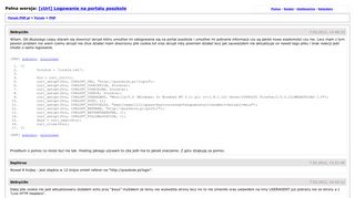 
                            3. Forum PHP.pl > [cUrl] Logowanie na portalu poszkole