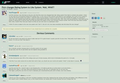 
                            11. Forum: Pixiv changes Rating System to Like System. Wait, WHAT ...