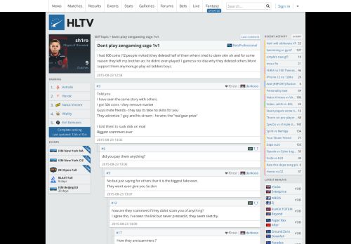 
                            11. Forum thread: Dont play zengaming csgo 1v1 | HLTV.org