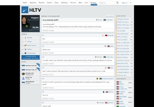 
                            8. Forum thread: Is cs.money safe? | HLTV.org