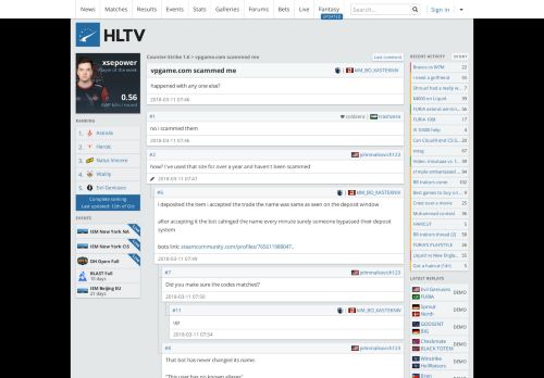 
                            13. Forum thread: vpgame.com scammed me | HLTV.org