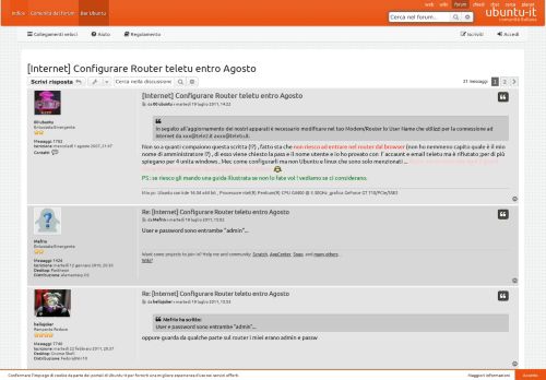 
                            2. Forum Ubuntu-it • [Internet] Configurare Router teletu entro Agosto