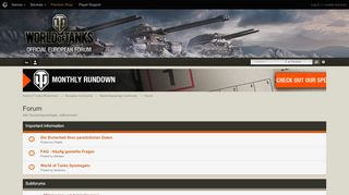 
                            6. Forum - World of Tanks official forum