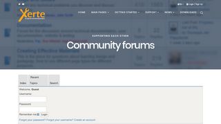
                            12. Forum XCW: Login form disappears from front-page (1/4) - Xerte