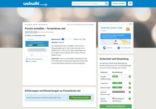 
                            7. Forumieren.net - Erfahrungen und Bewertungen - Webwiki