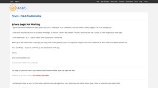 
                            3. Forums » Iphone Login Not Working | Clicky
