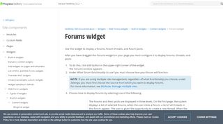 
                            12. Forums widget | WebForms - Sitefinity CMS Widgets