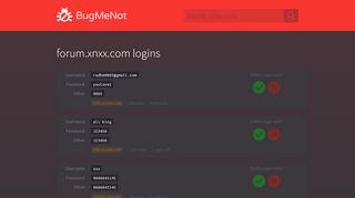 
                            7. forum.xnxx.com logins - BugMeNot