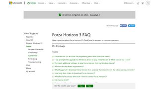 
                            6. Forza Horizon 3 FAQ | Xbox Games - Xbox Support