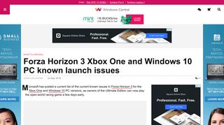 
                            4. Forza Horizon 3 Xbox One and Windows 10 PC known launch issues ...