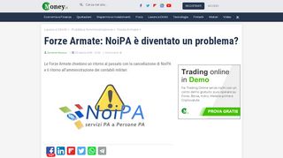 
                            12. Forze Armate: NoiPA è diventato un problema? - Money.it