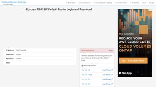 
                            1. Foscam FI8918W Default Router Login and Password - Clean CSS