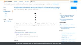 
                            1. FOSRestBundle AccessDeniedException redirects to login page ...