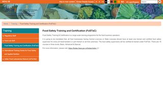 
                            7. FoSTaC - FSSAI-Food Safety And Standards Authority Of India