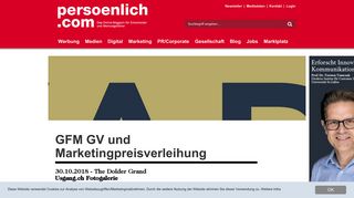 
                            11. Fotogalerien: GFM GV und Marketingpreisverleihung | persoenlich ...