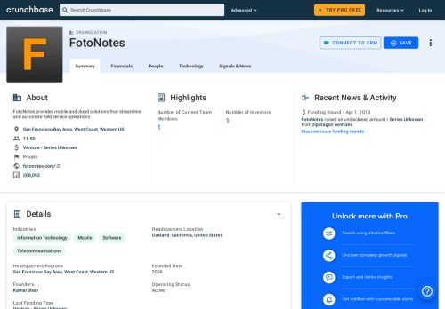 
                            4. FotoNotes | Crunchbase