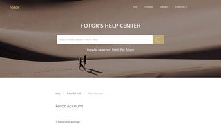 
                            6. Fotor Account | Fotor