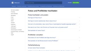 
                            2. Fotos und Profilbilder hochladen | Facebook-Hilfebereich | Facebook