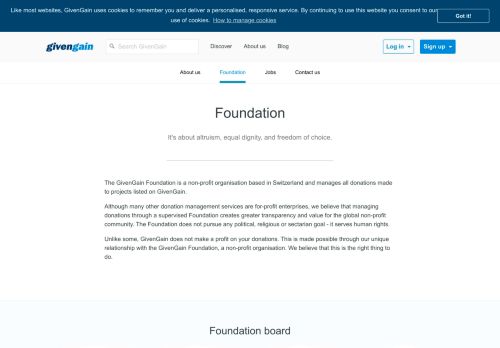 
                            6. Foundation | About us | GivenGain