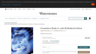 
                            13. Foundation Maths 6e with MyMathLab Global by Robert Davison ...