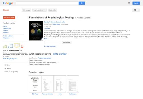 
                            8. Foundations of Psychological Testing: A Practical Approach