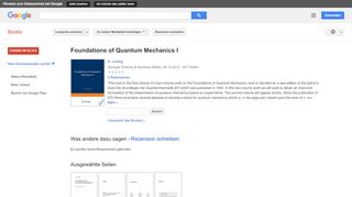 
                            9. Foundations of Quantum Mechanics I