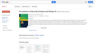 
                            10. Foundations of Security Analysis and Design VI: FOSAD ...