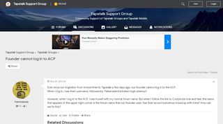 
                            3. Founder cannot log in to ACP - Tapatalk Support Group