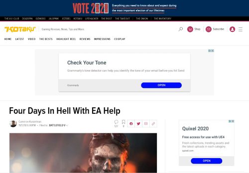 
                            5. Four Days In Hell With EA Help - Kotaku