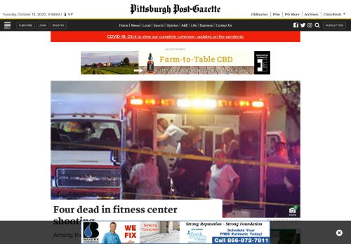 
                            12. Four dead in fitness center shooting | Pittsburgh Post-Gazette