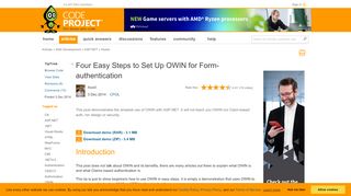 
                            11. Four Easy Steps to Set Up OWIN for Form-authentication - CodeProject