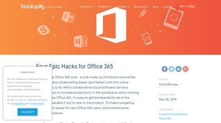 
                            5. Four Epic Hacks for Office 365 - Backupify