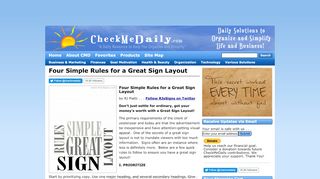 
                            8. Four Simple Rules for a Great Sign Layout. - - Simple Solutions